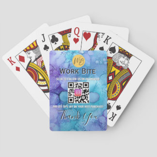 Aquarel Bedankje Zakelijk Instagram QR Code Pokerkaarten
