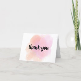 Aquarel Bedankkaart – Roze & Perzik