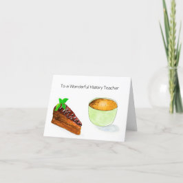 Aquarel Bedankt Geschiedenis Lerarenkaart