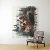 Aquarel Beren Landelijke Wildernis Foto Achtergron Wandkleed (In situ)