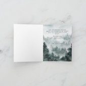 Aquarel Berg Aquarel | Bosherten Feestdagen Kaart (Binnen)