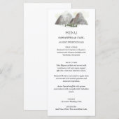 Aquarel berg menu (Voorkant / Achterkant)