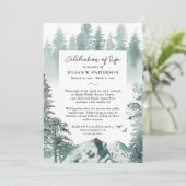 Aquarel Bergdennen Levensviering Foto Kaart (Staand voorkant)