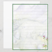 Aquarel bergen en bloemen (Voorkant / Achterkant)