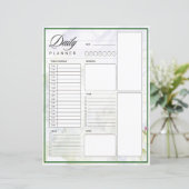 Aquarel bergen en bloemen planner (Staand voorkant)