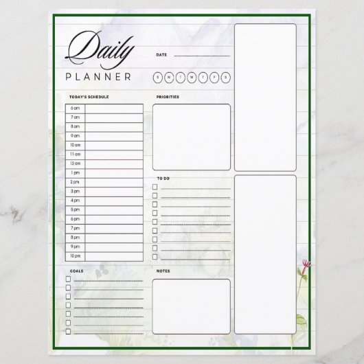 Aquarel bergen en bloemen planner (Voorkant)