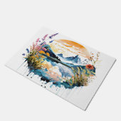 Aquarel berglandschap deurmat (Schuin)