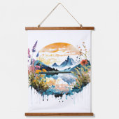 Aquarel berglandschap hangend wandkleed (Voorkant)