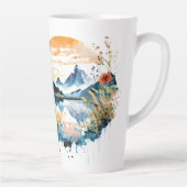 Aquarel berglandschap latte mok (Rechts)