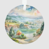 Aquarel Berglandschap Ornament (achterkant)