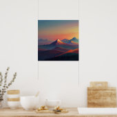 Aquarel Berglandschap Poster (Keuken)