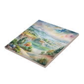 Aquarel Berglandschap Tegeltje (Zijkant)