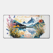 Aquarel bergtafereel bureaumat (Voorkant)