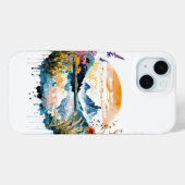 Aquarel bergtafereel Case-Mate iPhone case (Achterkant (horizontaal))