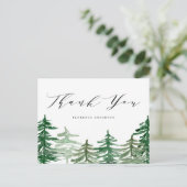 Aquarel Betoverd Bos Woud Dank Je Briefkaart (Staand voorkant)