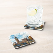 Aquarel Big Ben Westminster Palace Londen Bier Onderzetter (Rechterzijde)