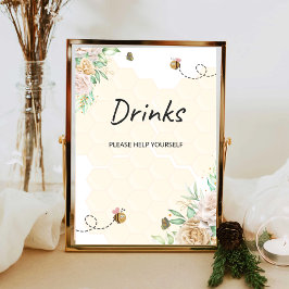 Aquarel bij Drink zelf Poster