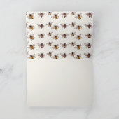 Aquarel Bij Ze Vond Haar Honing Bruiloft Shower Bedankkaart (Binnen)