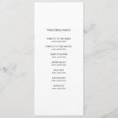 Aquarel blad bruiloft programma programmakaart (Achterkant)