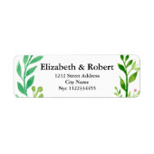 Aquarel blad tak botanisch etiket (Voorkant)