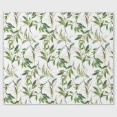 Aquarel bladgroen cadeaupapier (Vlak)