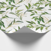 Aquarel bladgroen cadeaupapier (Hoek)