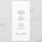 Aquarel Blauw Eenvoudig Party Menu (Voorkant)