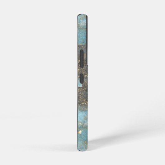 Aquarel Blauw Glitter Esthetisch Ontwerp Samsung Galaxy Hoesje (Rechterkant)