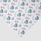 Aquarel blauw hart tissuepapier  (Detail)