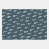 Aquarel Blauw Winter set van 3 Inpakpapier Vel (Voorkant 3)