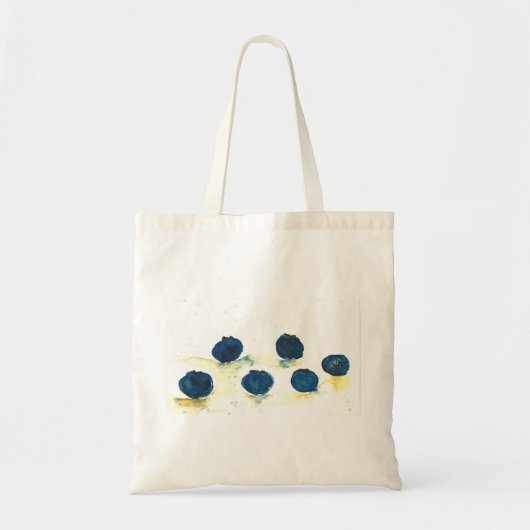 Aquarel blauwe bessen zomer fruit landelijke keuke tote bag (Voorkant)