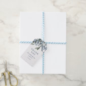 Aquarel Blauwe Bloemige Bedankkaart Cadeaulabel (Met Touw)