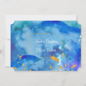 Aquarel Blauwe Dolfijn RSVP Kaart (Achterkant)