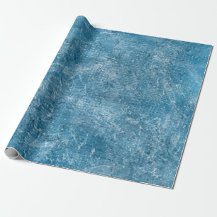 Aquarel blauwe oceaantstructuur cadeaupapier