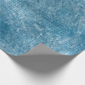 Aquarel blauwe oceaantstructuur cadeaupapier (Hoek)