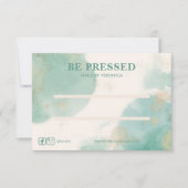 Aquarel Blauwgroen Chique Pers op Nail Display Kaa Bedankkaart (Voorkant)