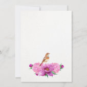 Aquarel bloeiende bloem fauna kaart (Achterkant)