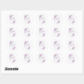 Aquarel Bloem Aanpasbare Tekst Sticker (Vel)