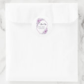 Aquarel Bloem Aanpasbare Tekst Sticker (Tas)