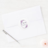 Aquarel Bloem Aanpasbare Tekst Sticker (Envelop)