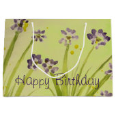 Aquarel bloem accent groot cadeauzakje (Voorkant)