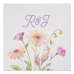 aquarel bloem bewerkbaar  perfect poster