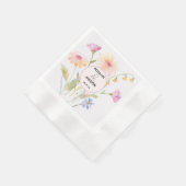 aquarel bloem bewerkbaar servet (Hoek)