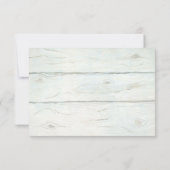 Aquarel Bloem Blauw Witte Hortensia Rustieke Hout Kaart (Achterkant)