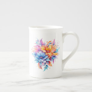 Aquarel Bloem Bloemen Ontwerp-24683 Porselein Kop