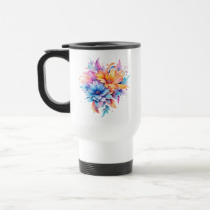 Aquarel Bloem Bloemen Ontwerp-24683 Reisbeker