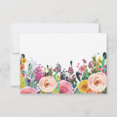 Aquarel bloem bloemen RSVP kaart (Achterkant)