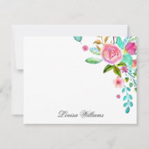 Aquarel Bloem Briefkaarten