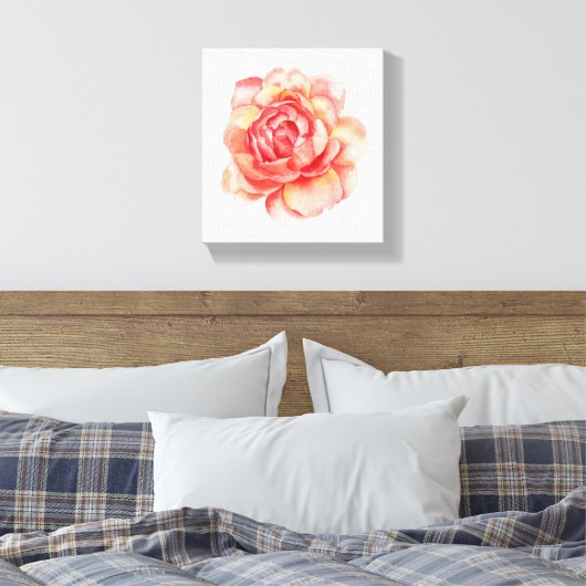 Aquarel Bloem canvas (Insitu (Slaapkamer))