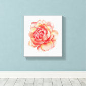 Aquarel Bloem canvas Afdruk (Insitu (Houten vloer))